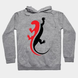 Cool red black Lizard Hoodie